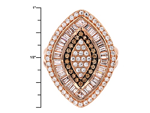 Bella Luce ® 1.99ctw Champagne And White Diamond Simulants Eterno ™ Rose Ring - Size 5