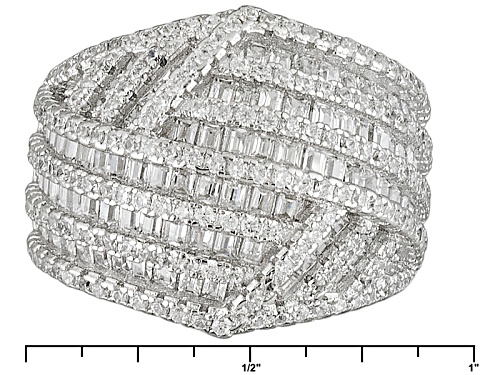 Bella Luce ® 3.58ctw Rhodium Over Sterling Silver Ring (2.90ctw Dew) - Size 7