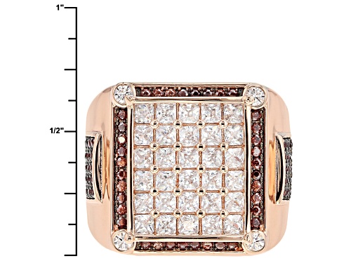 Bella Luce ® 4.24ctw Mocha And White Diamond Simulants Eterno ™ Rose Ring (2.53ctw Dew) - Size 7