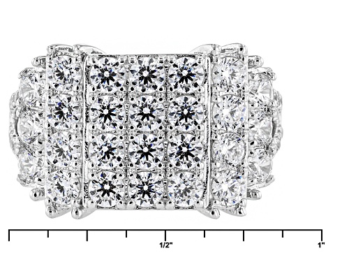 Bella Luce ® 3.90ctw Rhodium Over Sterling Silver Ring (2.18ctw Dew) - Size 5