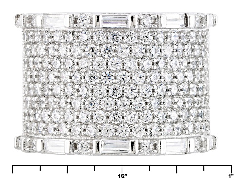 Bella Luce ® 4.39ctw Rhodium Over Sterling Silver Ring (2.92ctw Dew) - Size 5