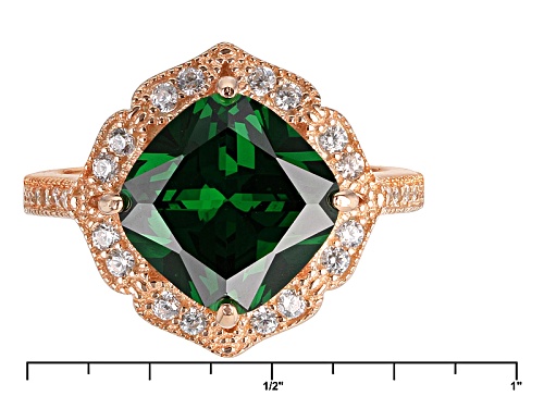 Bella Luce ® 6.73ctw Emerald And White Diamond Simulants Eterno ™ Rose Ring - Size 8