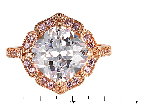 Bella Luce ® 6.73ctw Pink And White Diamond Simulants Eterno ™ Rose Ring (4.19ctw Dew) - Size 10