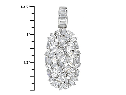 Bella Luce ® 5.82ctw Rhodium Over Sterling Slver Pendant With Chain (3.60ctw Dew)