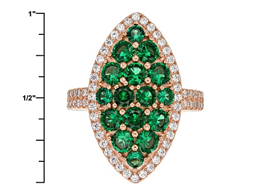 Bella Luce ® 3.71ctw Emerald And White Diamond Simulants Eterno ™ Rose Ring - Size 6