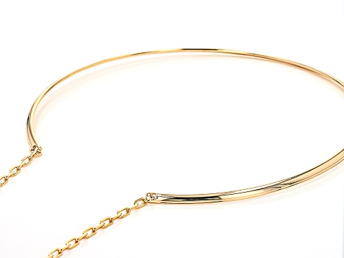 Artisan Collection Of Brazil™ Agate Slice 18K Gold Over Brass Interchangeable Cuff Collar Necklace