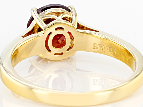 2.15ct Round Vermelho Garnet™ 18k Yellow Gold Over Sterling Silver January Birthstone Ring - Size 6