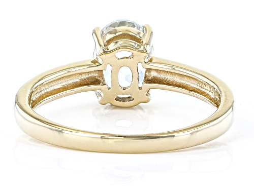 0.85ct Oval Aquamarine 18k Yellow Gold Over Sterling Silver March Birthstone Ring - Size 9