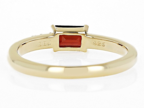 .60ct Vermelho Garnet™ with .07ctw White Zircon 18k Yellow Gold Over Silver January Birthstone Ring - Size 9