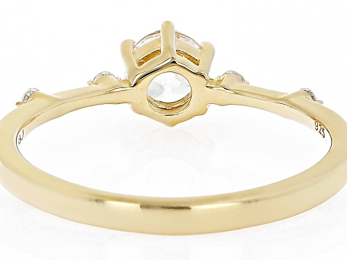 .67ctw White Zircon 18k Yellow Gold Over Sterling Silver April Birthstone Ring - Size 10