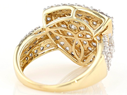 2.06ctw Round White Diamond 10k Yellow Gold Ring - Size 6