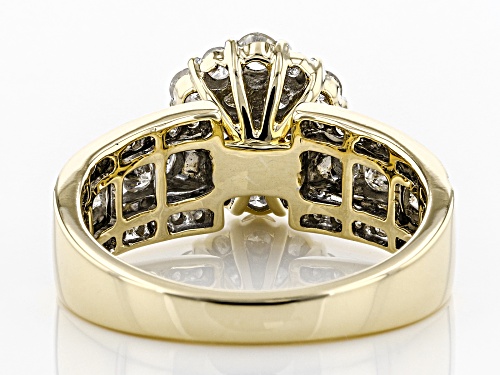 1.44ctw Round White Diamond 10K Yellow Gold Ring - Size 7