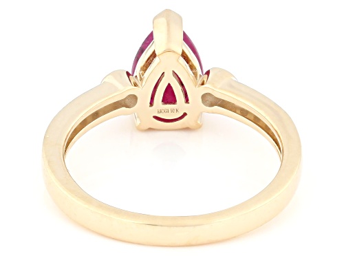 1.67ct John Saul Ruby With 0.11ctw White Prazana® Lab Grown Diamonds 10k YG Ring - Size 9