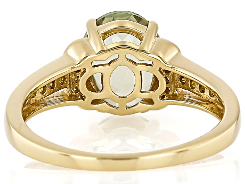 2.40ct Diaspore With 0.09ctw Yellow And 0.04ctw White Diamond 10k Yellow Gold Ring - Size 7