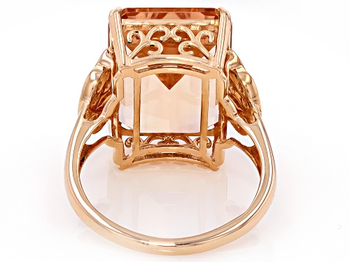 9.89ct Cor De Rosa™ Morganite With .17ctw Prazana® Lab Grown Pink Diamonds 14k Rose Gold Ring - Size 9