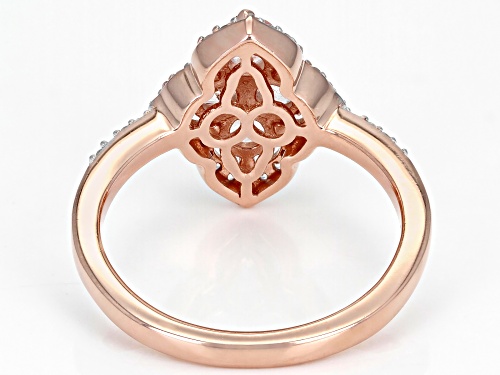 0.58ctw Morganite With 0.30ctw White Zircon 18K Rose Gold Over Sterling Silver Ring - Size 9