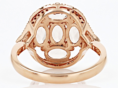 1.49ctw Morganite With 0.09ctw White Diamond 10k Rose Gold Ring - Size 11