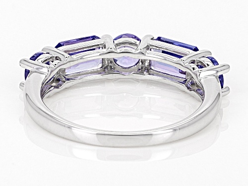 1.67ctw Tanzanite Rhodium Over 10k White Gold Ring - Size 7