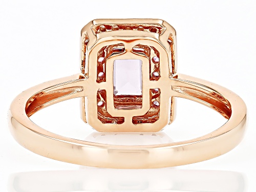 0.60ctw Color Shift Garnet With 0.60ctw Pink Sapphire And 0.11ctw White Diamond 10k Rose Gold Ring - Size 7
