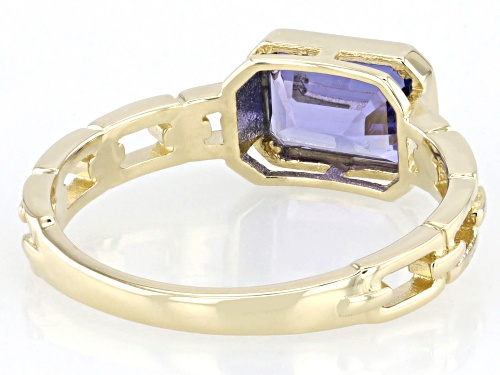 0.85ct Tanzanite 10k Yellow Gold Ring - Size 8