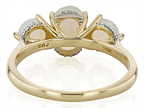 1.18ctw Ethiopian Opal With 0.03ctw White Diamond 10k Yellow Gold Ring - Size 7