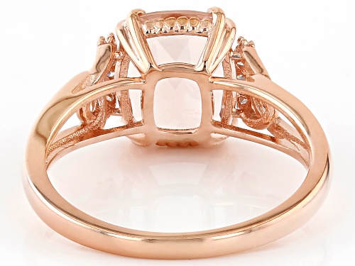 2.43ct Cor-De-Rosa™ Morganite With 0.02ctw White Diamond 10k Rose Gold Ring - Size 3.5