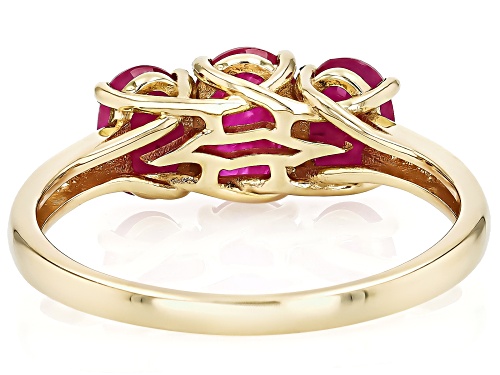 2.07ctw John Saul Ruby With 0.03ctw White Diamond 10k Yellow Gold Ring - Size 9