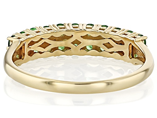 0.60ctw Tsavorite With 0.03ctw White Diamond 10k Yellow Gold Ring - Size 7