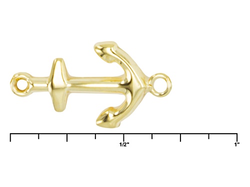 10k Yellow Gold Anchor Station Sliding Adjustable 8 1/2 Inch Bracelet - Size 8.5