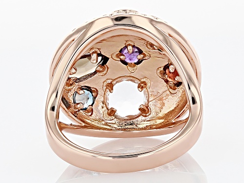 Timna Jewelry Collection™ 1.96ctw Mix Shape Multi- Gemstone Textured Copper Dome Ring - Size 7