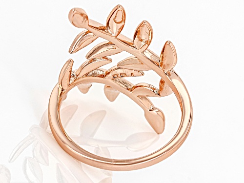 Timna Jewelry Collection™ Copper Crossover Leaf Design Ring. - Size 7