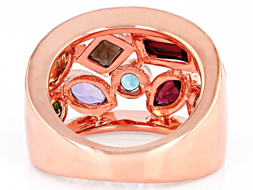 Timna Jewelry Collection™ 1.99ctw Mixed Shapes Multi-Gem Copper Ring - Size 4
