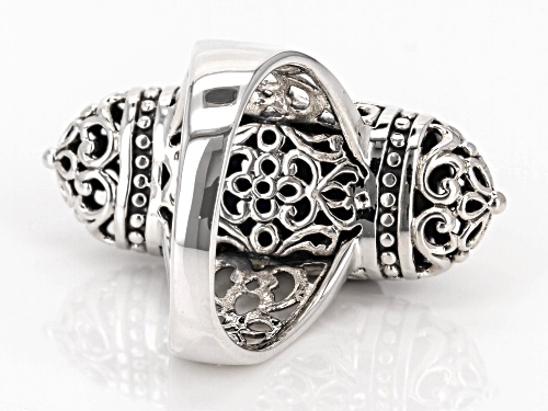 14x10mm Free-Form Cabochon Blended Lapis, Azurite,Malachite Sterling Silver Solitaire Ring - Size 6