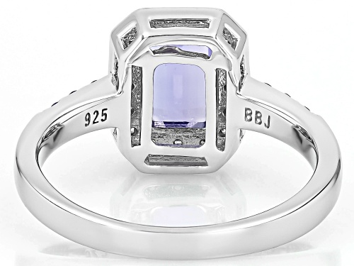 1.55ctw Tanzanite With 0.19ctw White Zircon Rhodium Over Silver Ring - Size 9