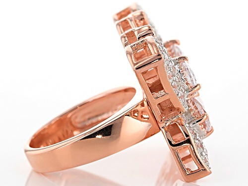 Charles Winston For Bella Luce ® 7.71ctw 18k Rose Gold Over Sterling Silver Ring - Size 5