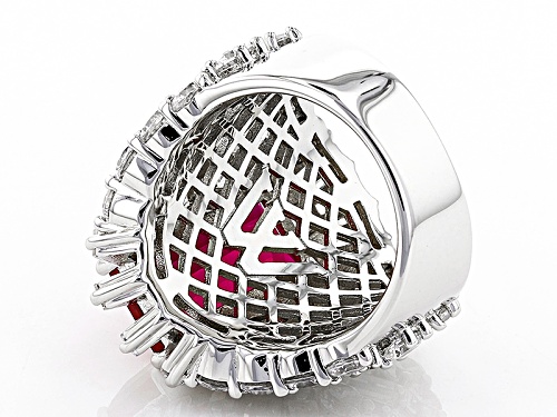 Charles Winston For Bella Luce® Lab Created Ruby & Diamond Simulant Rhodium Over Silver Ring - Size 6