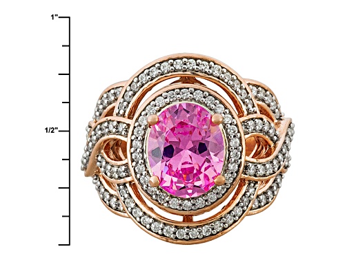 Charles Winston For Bella Luce ® 5.73ctw Pink And White Diamond Simulants Eterno ™ Rose Ring - Size 7