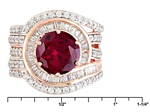 Charles Winston For Bella Luce®7.33ctw Lab Created Ruby And Diamond Simulant Eterno™ Rose Ring - Size 8