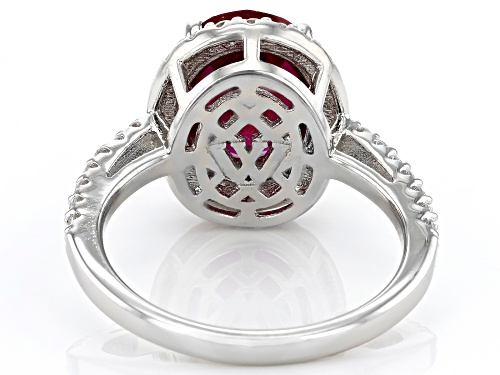 Charles Winston For Bella Luce ® Lab Created Ruby & Diamond Simulant Rhodium Over Silver Ring - Size 10