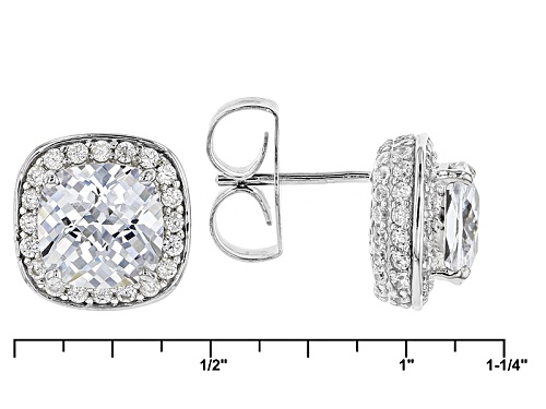 Charles Winston For Bella Luce ® 10.21ctw Diamond Simulant Rhodium Over Sterling Silver Earrings