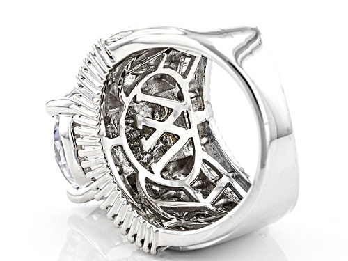Charles Winston For Bella Luce ® 15.15ctw White Diamond Simulant Rhodium Over Sterling Silver Ring - Size 10