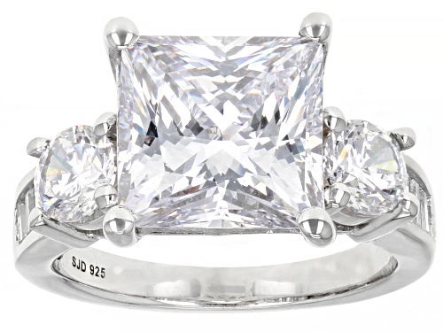 Charles Winston For Bella Luce ® 14.72ctw  Rhodium Over Sterling Silver Ring With Band - Size 12
