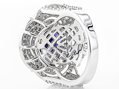 Charles Winston For Bella Luce ® 9.00ctw Tanzanite & Diamond Simulants Rhodium Over Silver Ring - Size 10