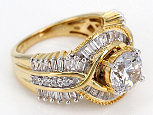 Charles Winston For Bella Luce ® 8.84ctw Diamond Simulant Eterno ™ Yellow Ring With Bands - Size 7