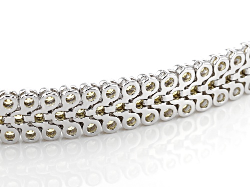Charles Winston For Bella Luce®14.85CTW Canary Diamond Simulant Rhodium Over Silver Bracelet - Size 7.25