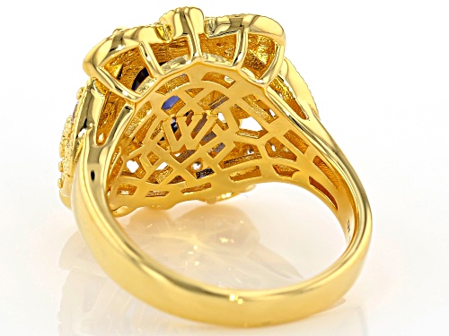 Charles Winston For Bella Luce®5.85CTW Tanzanite and White Diamond Simulants Eterno ™ Yellow Ring - Size 10