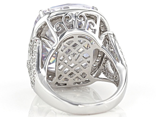 Charles Winston For Bella Luce®46.03ctw Diamond Simulant Rhodium Over Silver Ring(14.17ctw DEW) - Size 8