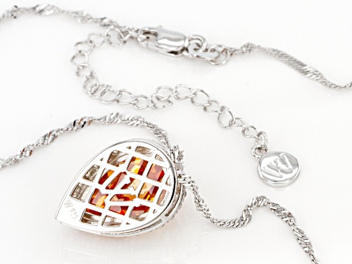 Charles Winston For Bella Luce®Multicolor Diamond Simulants Rhodium Over Silver Pendant With Chain
