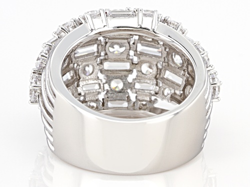 Charles Winston For Bella Luce® 8.60ctw Rhodium Over Silver Ring (5.41ctw DEW) - Size 10
