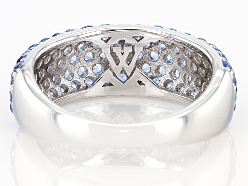 Charles Winston For Bella Luce® 2.69ctw Blue Diamond Simulant Rhodium Over Silver Ring - Size 7